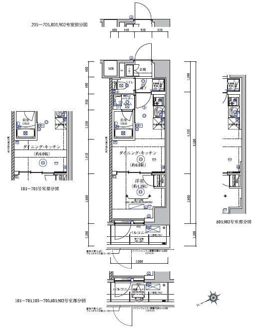 RELUXIA亀戸 103 間取り図