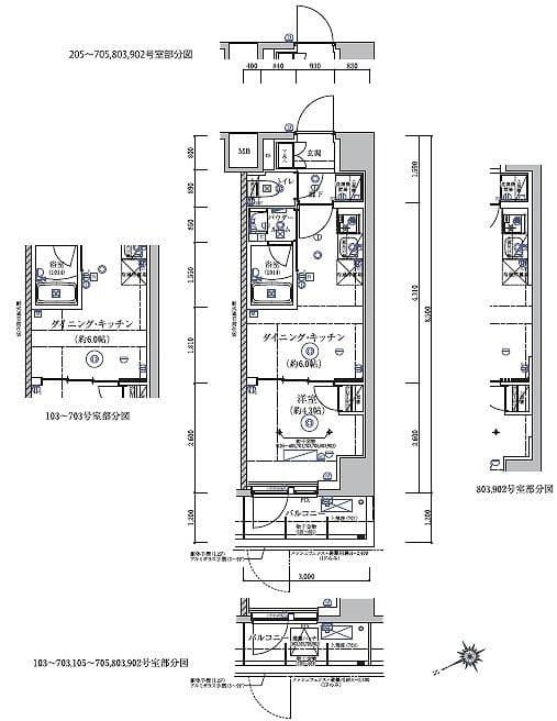 RELUXIA亀戸 405 間取り図