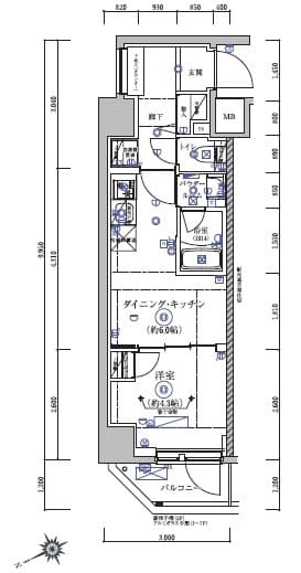 RELUXIA亀戸 508 間取り図