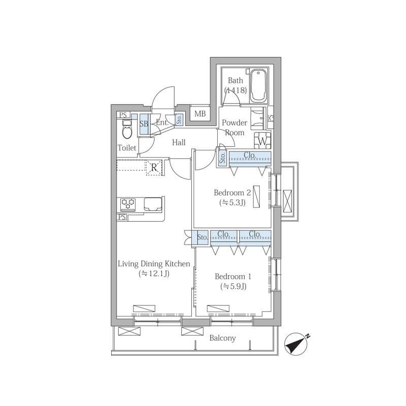 Rovine目黒東山 301 間取り図