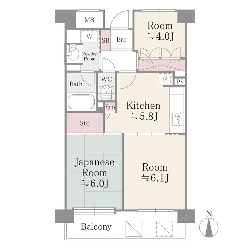 フレスコ川崎 606 間取り図