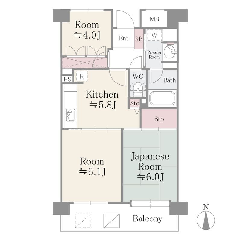 フレスコ川崎 807 間取り図