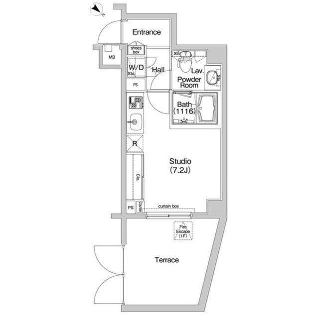 コンフォリア神楽坂 0101 間取り図