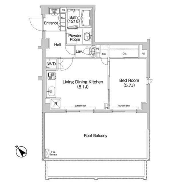 コンフォリア神楽坂 0601 間取り図