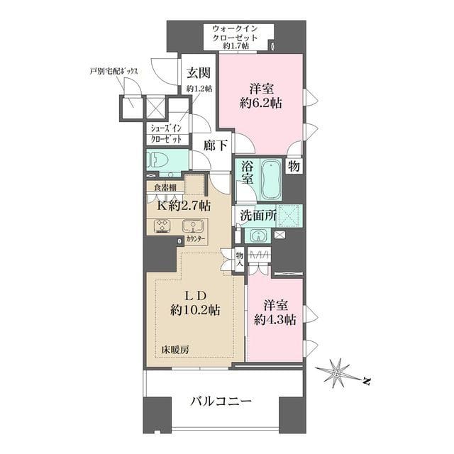 ザ・パークハウス麹町三丁目 303 間取り図