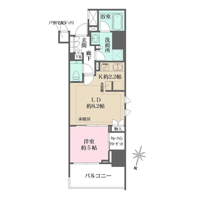 ザ・パークハウス麹町三丁目 801 間取り図