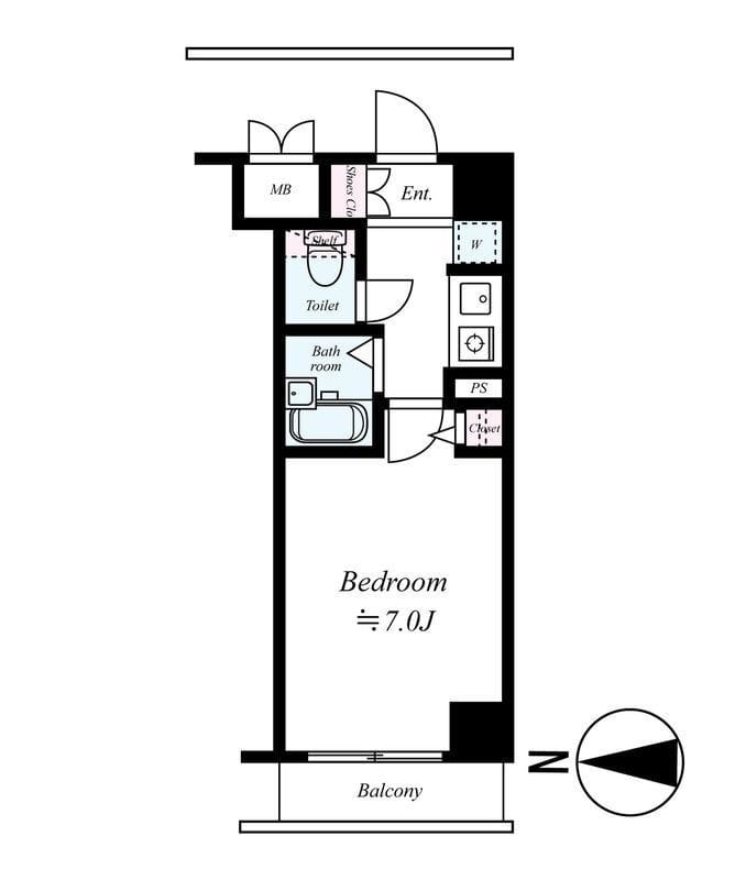 菱和パレス三田慶大前 306 間取り図