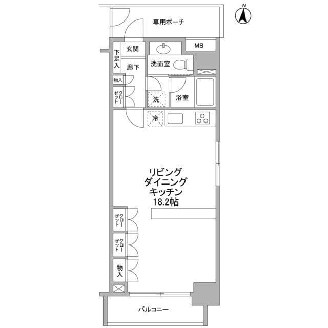 東急ドエル・キルト三軒茶屋 0206 間取り図