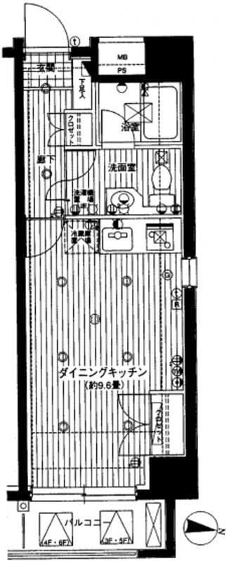 東急ドエル・キルト三軒茶屋 505 間取り図