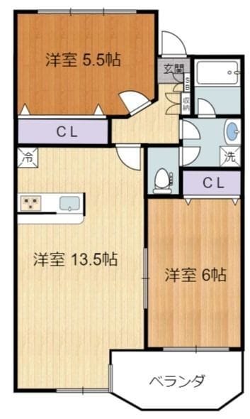 ラベンダーテラス 205 間取り図