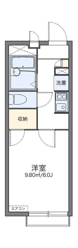 レオパレスプリムヴェール 208 間取り図