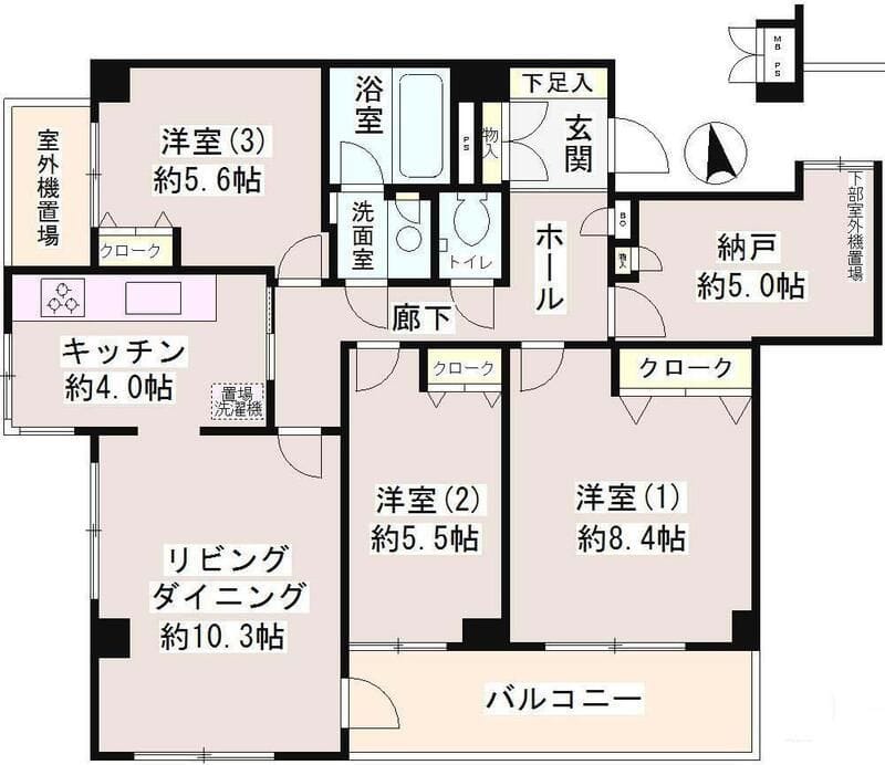 成城ストリームハイツ 207 間取り図