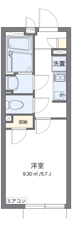 クレイノkeyaki 202 間取り図