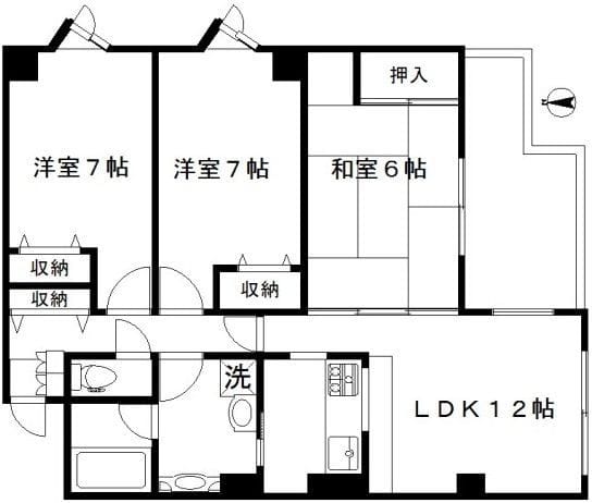 コートアネックス南馬込 104 間取り図