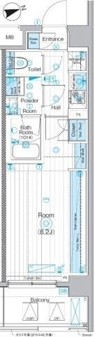 フュージョナル赤羽EAST 401 間取り図