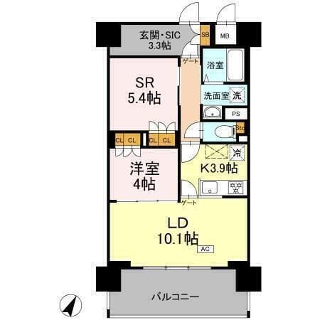 リーラ横浜川和町 702 間取り図