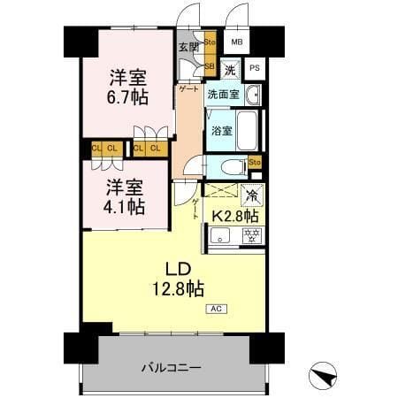 リーラ横浜川和町 905 間取り図