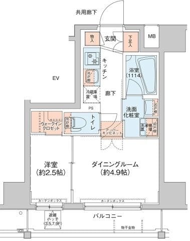 アジールコート新高円寺 0203 間取り図