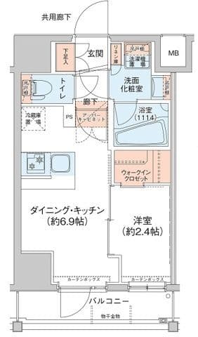 アジールコート新高円寺 0204 間取り図