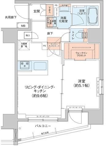 アジールコート新高円寺 0208 間取り図