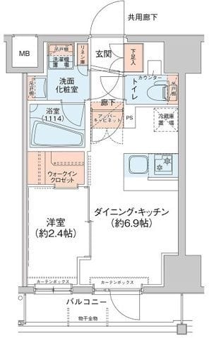 アジールコート新高円寺 0405 間取り図