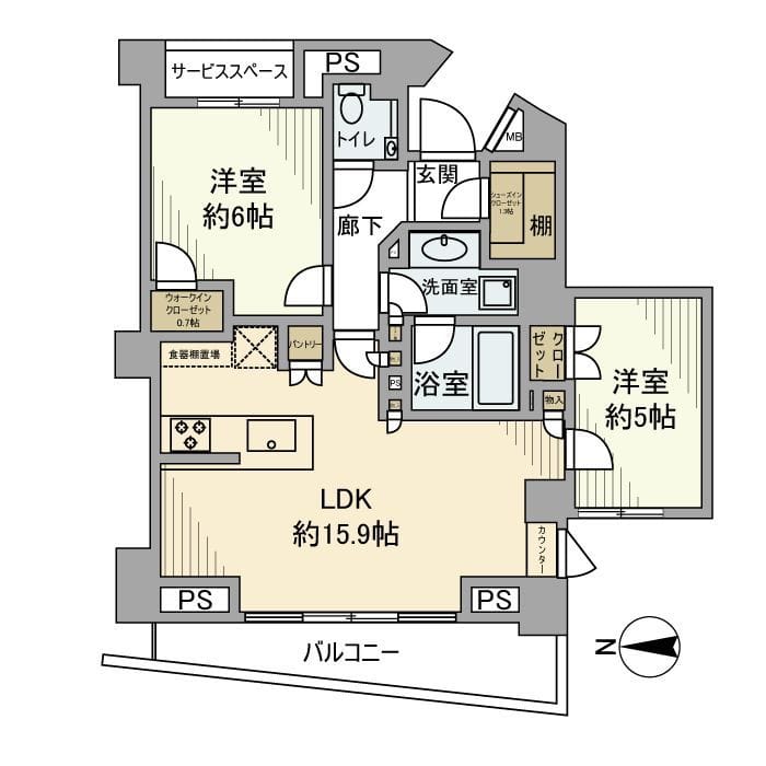 パークホームズ世田谷豪徳寺 翠景邸 0 間取り図