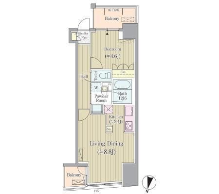 リンデンコート市ヶ谷 901 間取り図