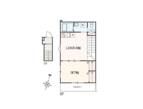 MELLAS荻窪 204 間取り図