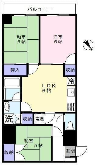ビューパレス美野里 201 間取り図