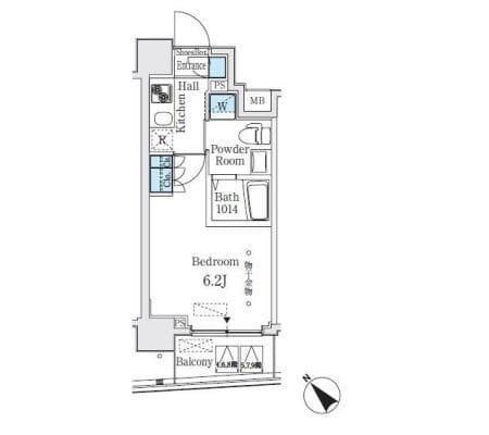 コージーコート島津山 402 間取り図
