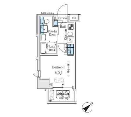 コージーコート島津山 504 間取り図