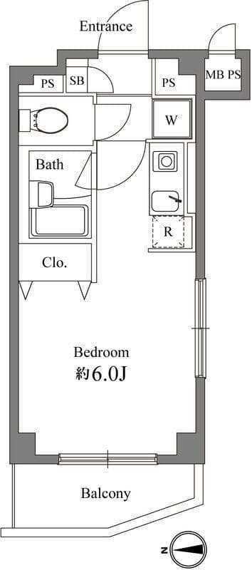 EXIA元住吉 601 間取り図