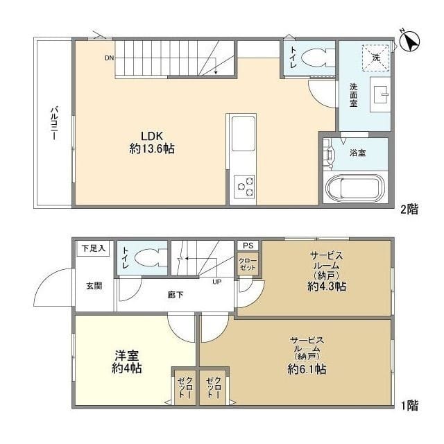 KoletTerrace杉並本天沼#01 20.8万円/入力なし/なし 間取り図