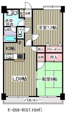 アウラ10(E-058) 601 間取り図