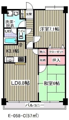 アウラ10(E-058) 606 間取り図