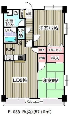 アウラ10(E-058) 801 間取り図