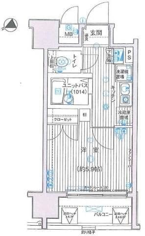 ヴェルト目黒西 607 間取り図