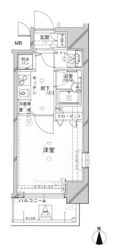 スパシエアランシア亀戸 1001 間取り図