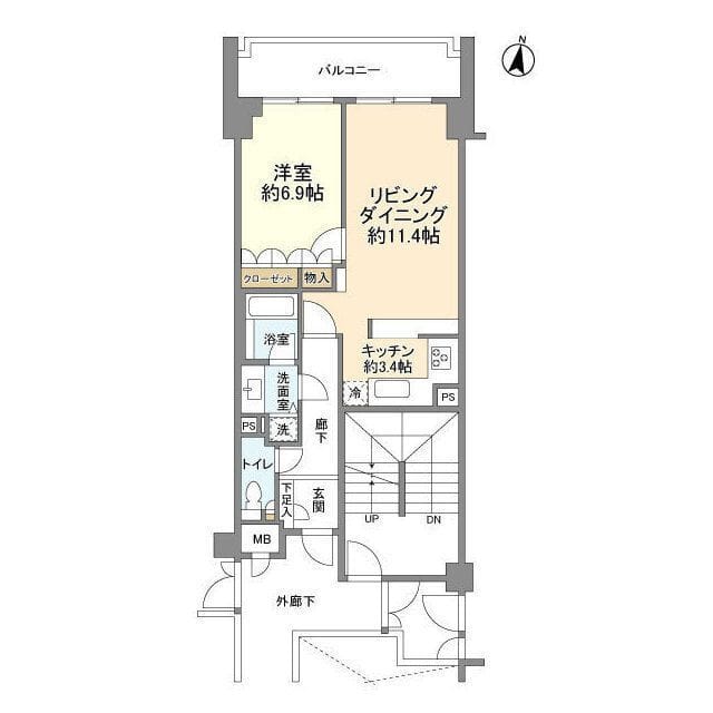 ディアナコート池田山 305 間取り図