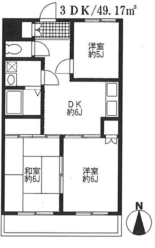 弘明寺パークコート 205 間取り図