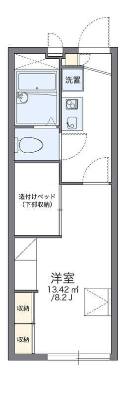 レオパレスエターナル 206 間取り図