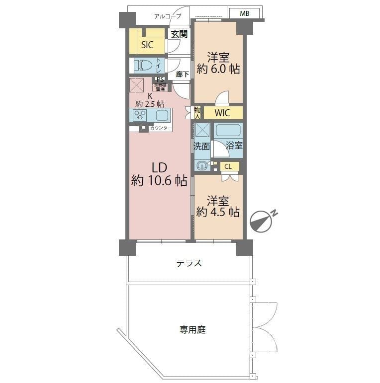 リビオ新宿ザレジデンス 112 間取り図