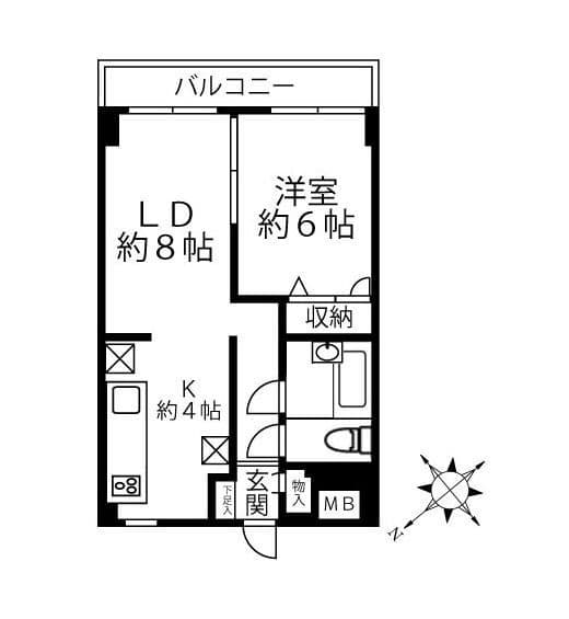 鳥居坂三生マンション 3F 間取り図