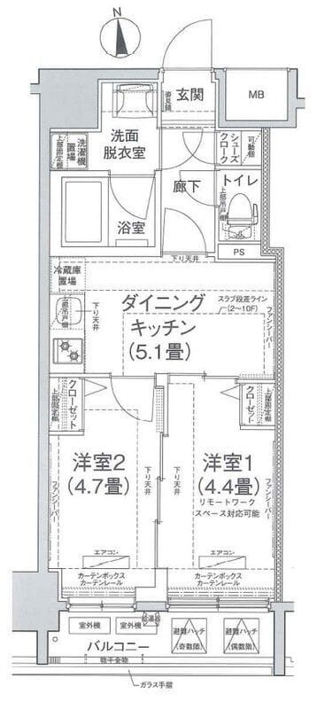 アイルプレミアム池袋ノルド 202 間取り図