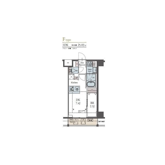 ラグゼナ横浜鶴見Ⅱ 0404 間取り図