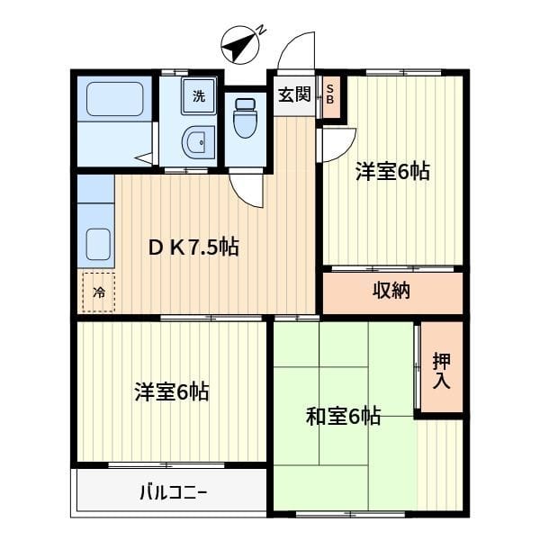 ヴェルデューラ 103 間取り図