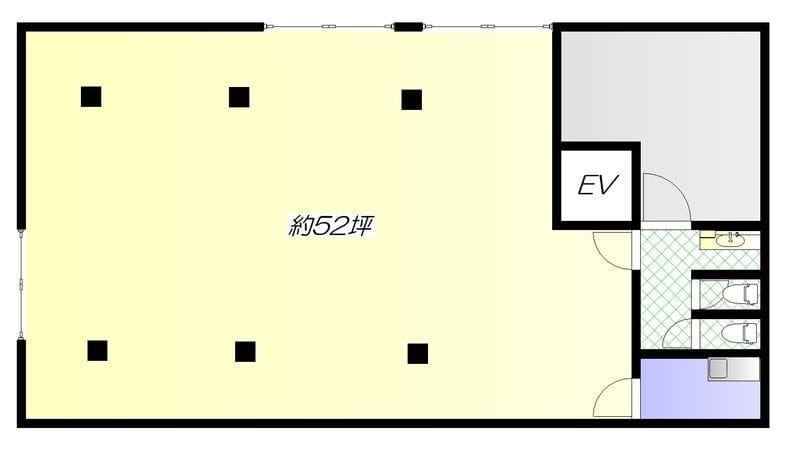 アーバンスペースビル 1F店舗 181.5万円/66,000円/入力なし 間取り図