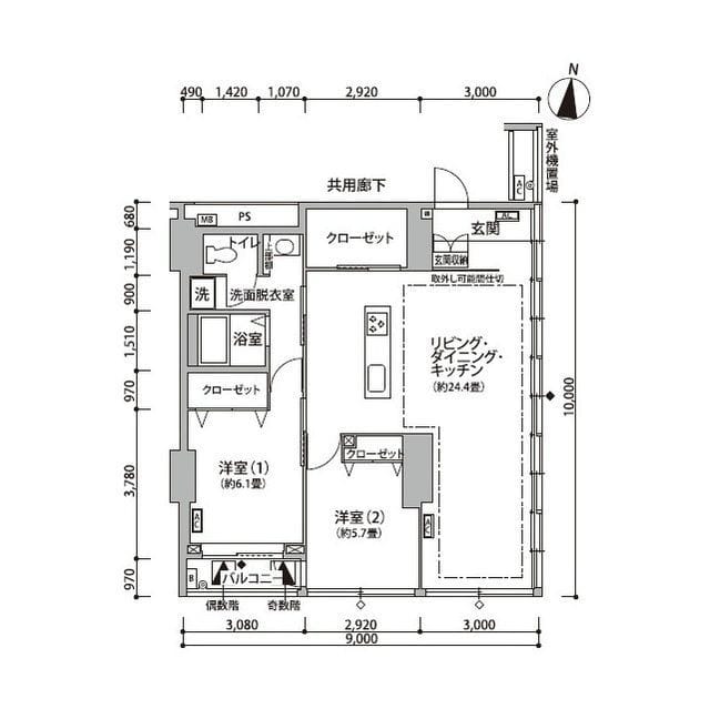 東雲キャナルコートCODAN11号棟 0812 間取り図