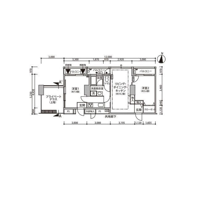 東雲キャナルコートCODAN11号棟 0818 間取り図