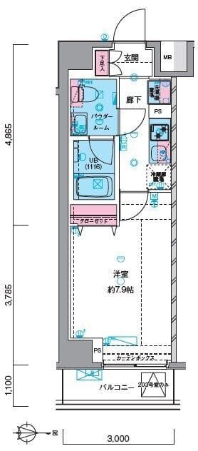 ジェノヴィア押上スカイガーデン 603 間取り図